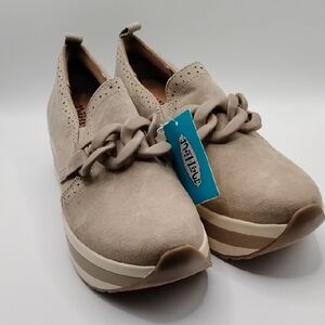 Mad Love Tan Women's Flats with Chain Detail